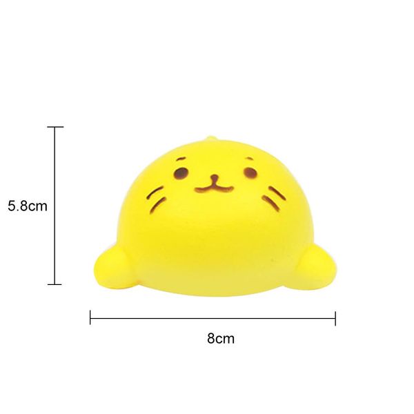 

cute facial expression colorful pu simulation cat kawaii soft rebound with bread cord new pu squishy squeeze relieve stress
