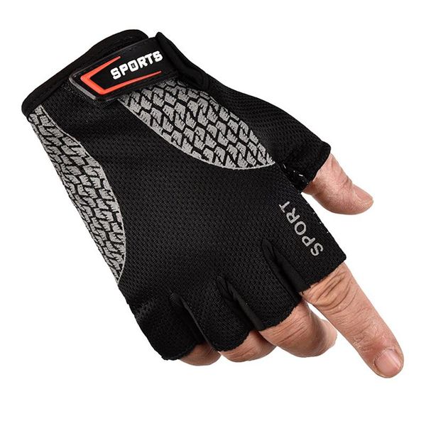 

cycling gloves half finger breathable quick drying sunshade outdoor glove bike bicycle riding climbing hiking accessories, Black