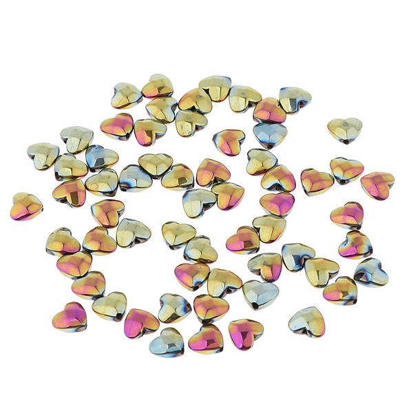 

multicolor heart shaped hematite loose beads spacer beads for diy jewelry making accessories, Silver