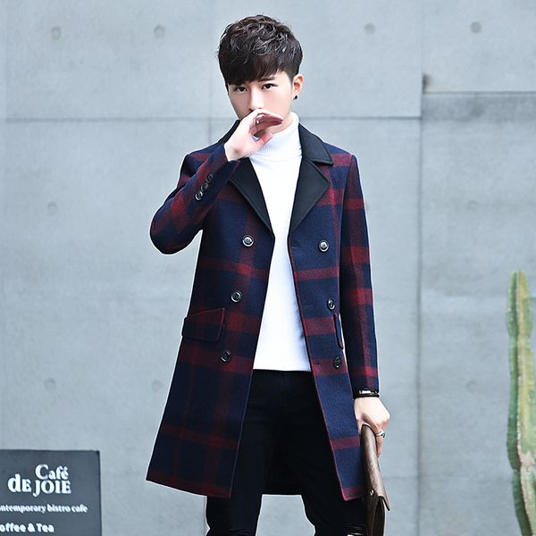 

2020 новый мужской lattice длинные trench мода мужчины тонкий комфортное пальто бизнес повседневный пальто куртки горячая продажа одежды s-3, Tan;black