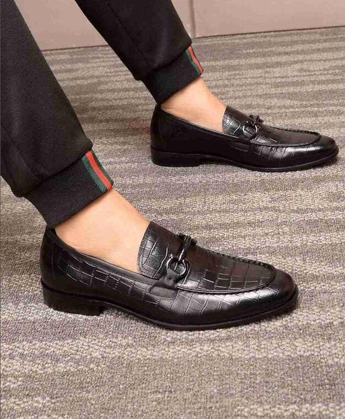 

real p] luxury farrag mens slip on oxfords cowhide genuine leather business dress oxfords shoes with box size 38-44, Black