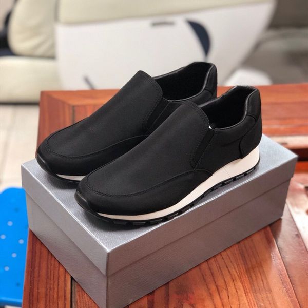 

2021the новые не шнуровка нейлон ткани ткань случайная черная низкая помощь мужской shoesand классических шнурки люкс дизайнер два стиля, Black