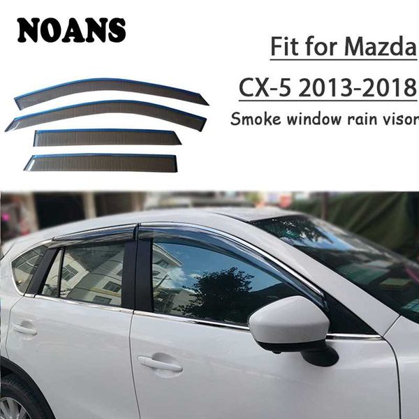 

noans 4pcs for mazda cx-5 2018 2017 2016 2015 2014 2013 accessories auto car windows sun rain visor door shield trim