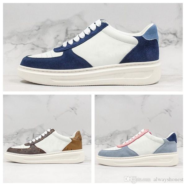 

2020 new luxury design brand shoes women's men's leather casual shoes letters thick sole shoes chaussures35-44, Black