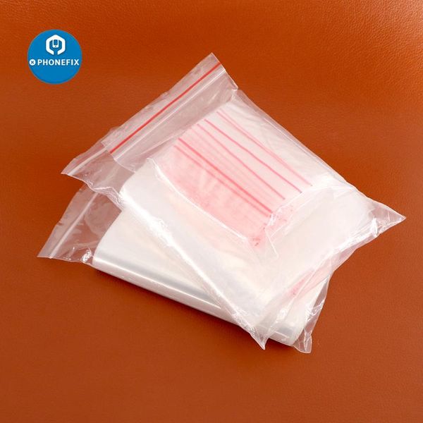 

100pcs zip lock ziplock bags storage small ic chips replacement parts components packing bags vacuum storage bag fresh bag