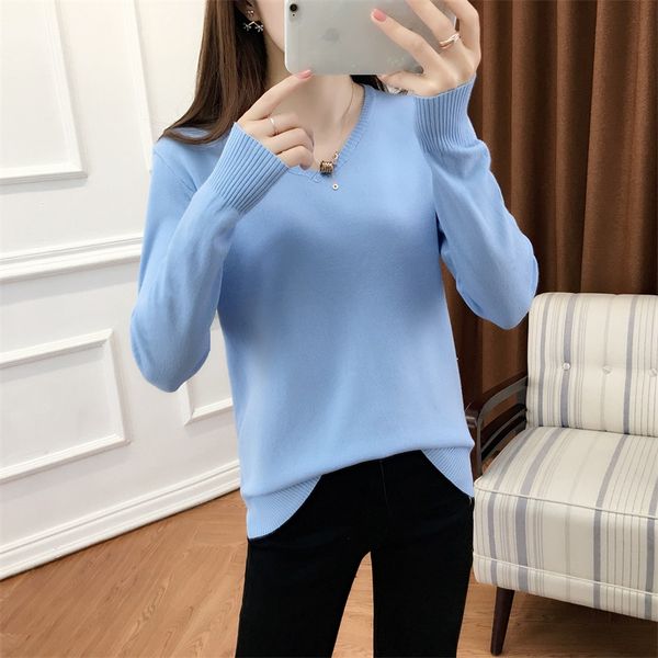 

19 sweater women new autumn winter women sweaters fashion v-neck cashmere sweater knitted pullover plus size, White;black