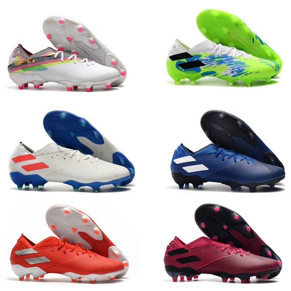 

mens soccer shoes nemeziz 19.1 fg soccer cleats messi football boots tacos de futbol us6.5-11, Black