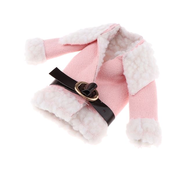 

stylish 30cm doll fleece coat and belt for 12inch girl doll winter clothing accessory