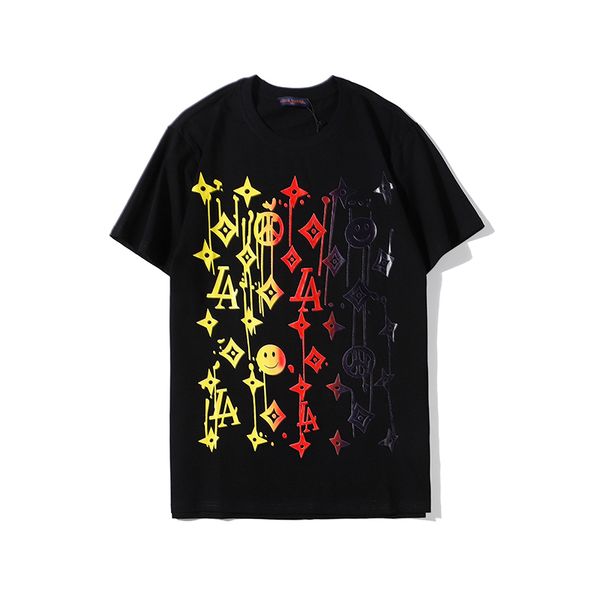 

summer mens women t shirt brand designer tshirts with letters breathable short sleeve mens with flowers tee shirts wholesale, White;black