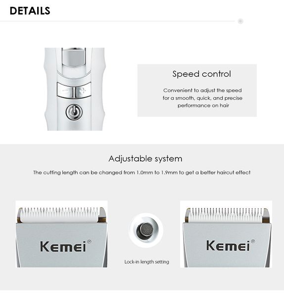 

kemei km - 838 rechargeable hair clipper trimmer lcd barber shop trimmer hair shaving machine for barber vowmr