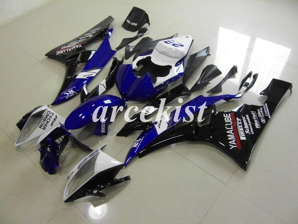 

new abs injection mold motorcycle fairings kit fit for yamaha yzf-r6 2006 2007 06 07 r6 custom black blue light