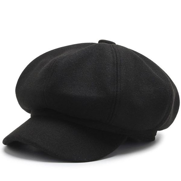 

2020 autumn and winter new wild beret ladies british fashion octagonal hat retro personality painter hat aytex, White