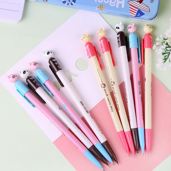 

creative kawaii cartoon little bear automatic pencil stationery office material escolar papelaria school supplies color random, Blue;orange
