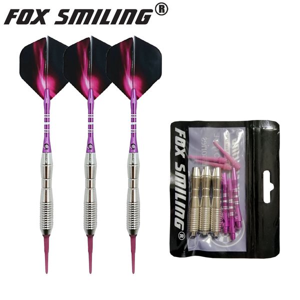 

fox smiling 3pcs 18g professional iron soft tip darts with aluminum shaft