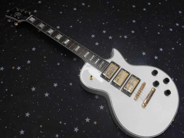 

6 струнной гитара цельного набора шея g l p обычай тело красного дерева белой электрогитара бесплатная доставка