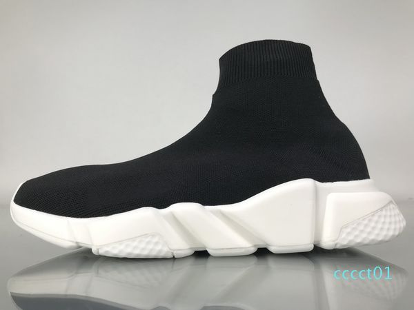 

2019 designer sneakers speed trainer runner black red triple black fashion flat socks boots casual shoes size 36-45 ct01