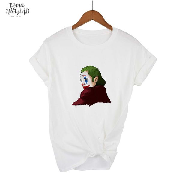 

joker art printing female t shirt hipster gym kpop funny t shirts women harajuku graphic selling tee shirt femme, White