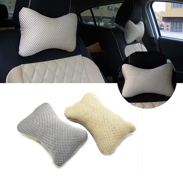 

jeazea 1pc car acc interior breathable ice silk headrest neck protect pillow pad for vw kia
