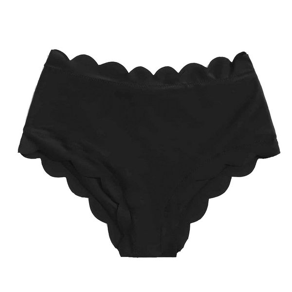 

lady vintage bottoms high waisted swimsuit briefs scalloped trim swiming thong bikini maillot de bain femme 2020 panties #yl5