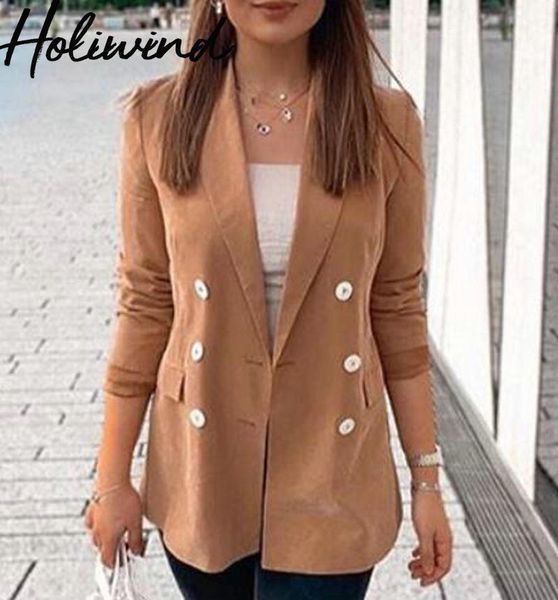 

2019 autumn new women double breasted office lady blazer coat elegant pockets slim camel blazer and jacket red green blazers, White;black