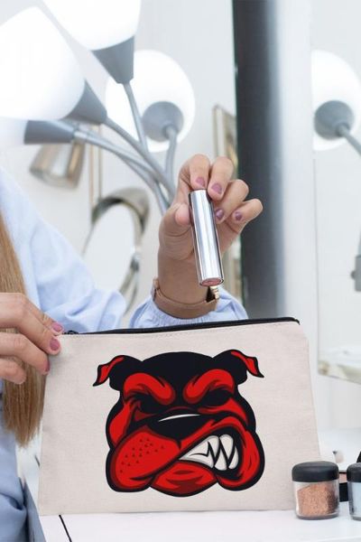 

angemiel clutch red color dog hand makeup bag, Silver