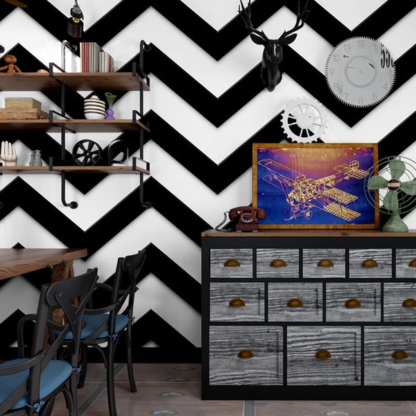 High Quality Suede Thickening Modern Black And White Stripe Wallpaper For Walls Bedroom Living Room Tv Background Fashion Wall Paper Nz 2019 From