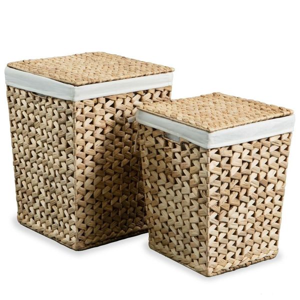 

laundry basket set 2 pcs. water hyacinth garden sets