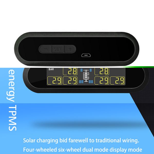 

new t650 solar wireless tire pressure monitoring system 6wheels digital tyre pressure monitoring for bus rv truck internal