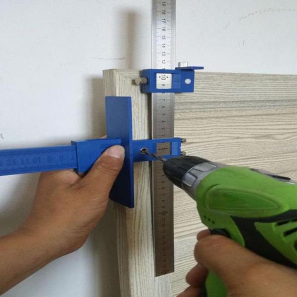

adjustable punch locator drill guide sleeve cabinet hardware jig drawer furniture woodworking pull jig tool set
