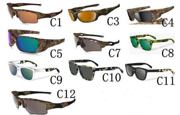 

10pcs cycling sunglasses sports mossyoak protective camouflage camouflage glasses realtr men women glasses sunglasses summer mhons, White;black