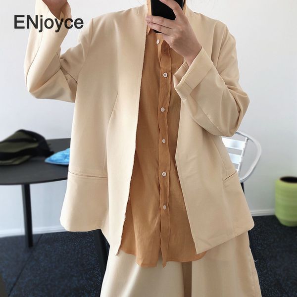 

women's suits & blazers jacket female 2021 vintage boutique narrow strap gray-green blazer, White;black