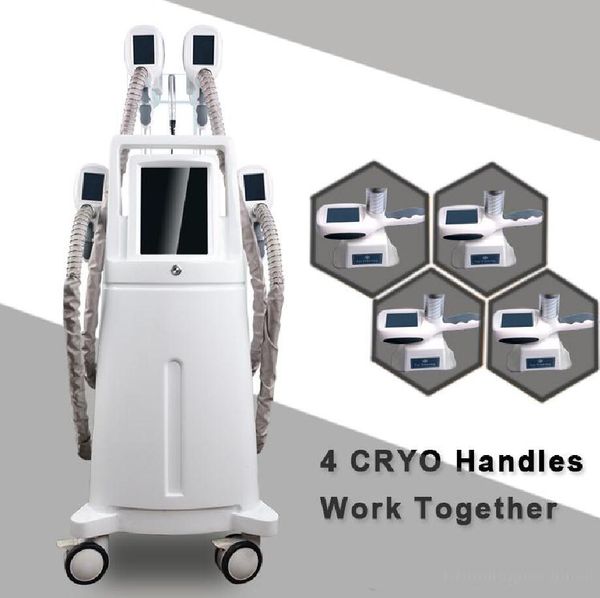 

2020Super тонкий Cryolipolysis жира замораживания машина потеря веса Cryolipolysis похудения машина 4 крио ручки работают вместе