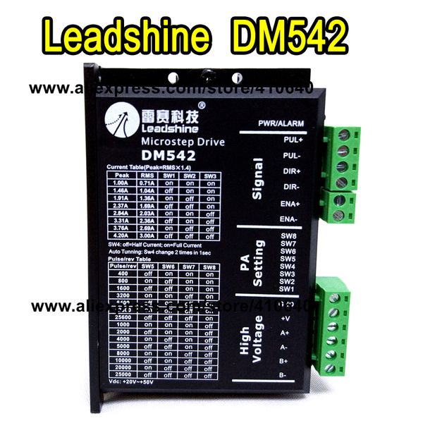 

leadshine dm542 2 phase dsp digital stepper drive with max 48 vdc input voltage and max 4.2 a output current genuine