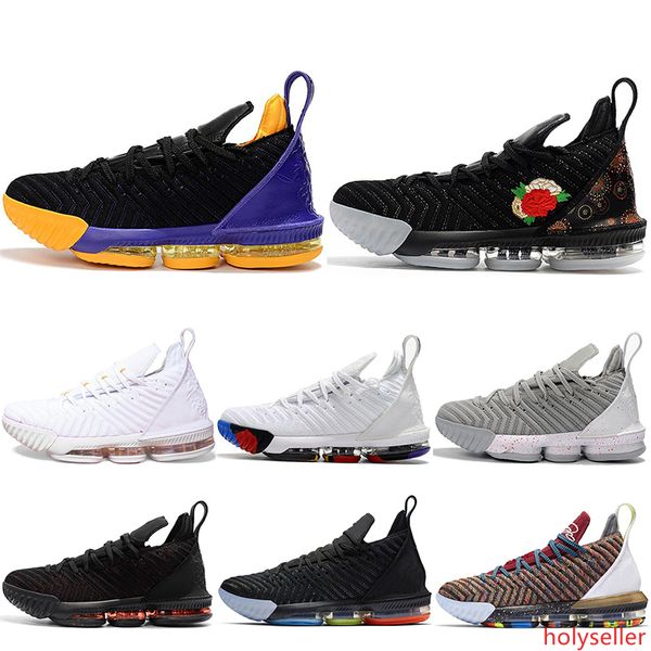 

16 mens basketball shoes 16s 1 thru 5 i promise king oreo fresh bred triple black lakers designer sports sneakers 7-12 drop ship