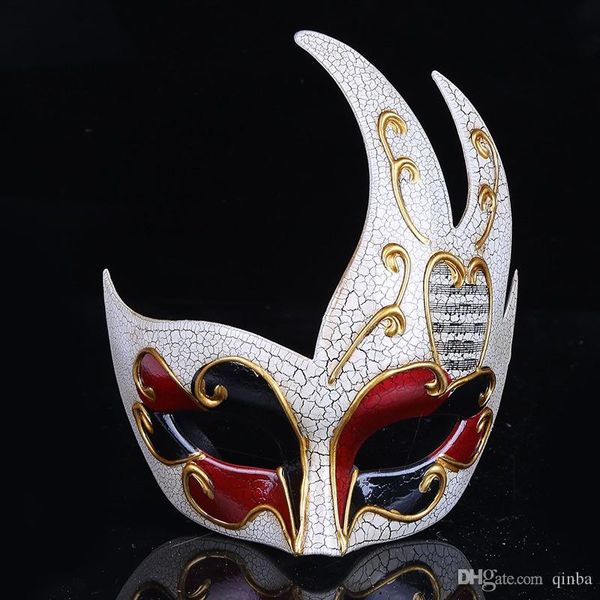 

creative halloween mask plastic flame shape crack men's fancy dress holiday party venice mask carnival nightclub cheering decoration pr