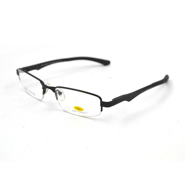 

pure titanium semi rim eyeglasses frame men transparent glasses clear lens computer optical myopia prescription eyewear r5, Black
