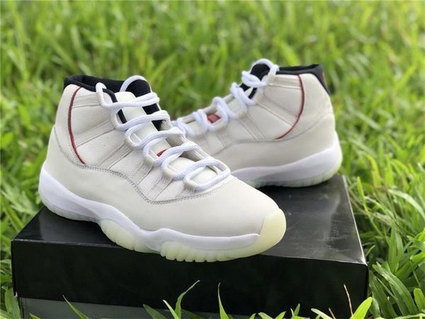 

2020 authentic 11 platinum tint 11s sail -university red basketball shoes men 378037 -016 real carbon fiber sneakers with original box, Black