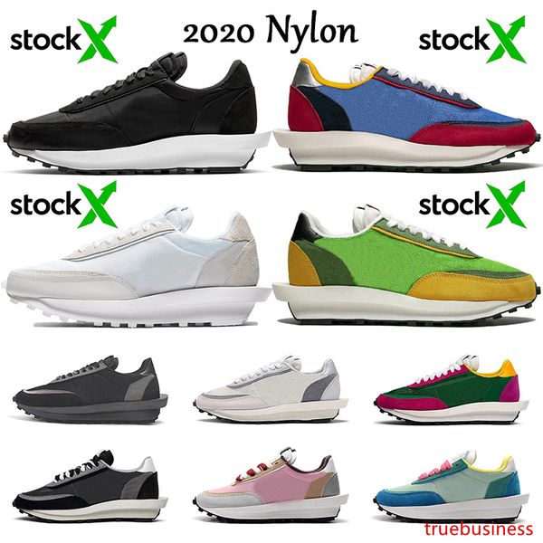 

black white nylon ld sacai waffle stock x blazer ldv daybreak running shoes for men women varsity blue green gusto sports sneakers