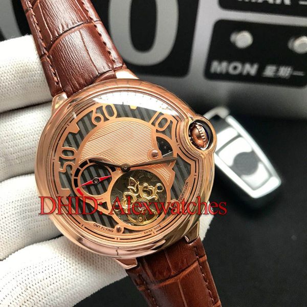 

модные мужские часы автоматические механические часы мужские фазы луны 44 мм из нержавеющей стали коричневый кожаный ремешок мужские часы му, Slivery;brown