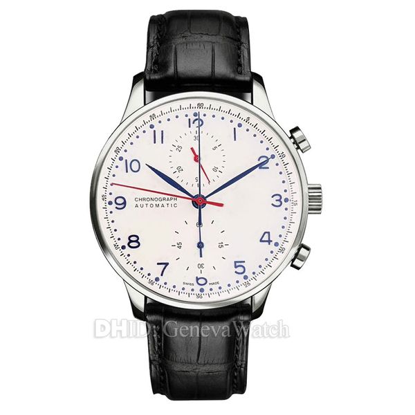 

montre de luxe 40 мм мужские дизайнерские часы белый циферблат черный кожаный ремешок механические часы с автоподзаводом спортивные водонепр, Slivery;brown