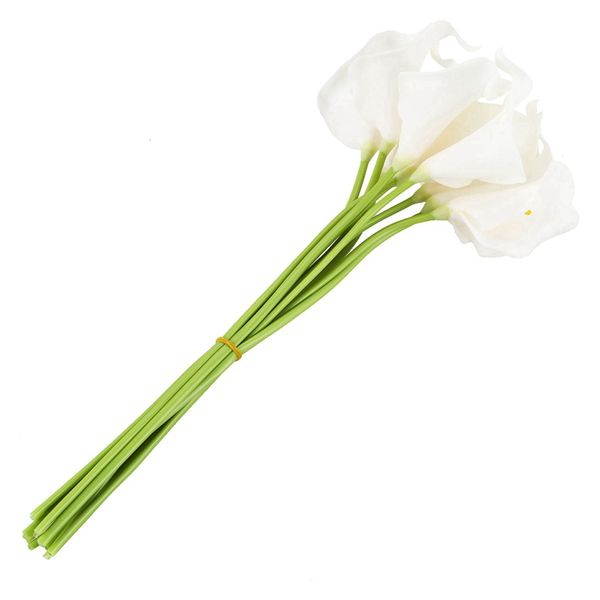 

calla lily bridal wedding bouquet 10 head latex real touch kc51 white