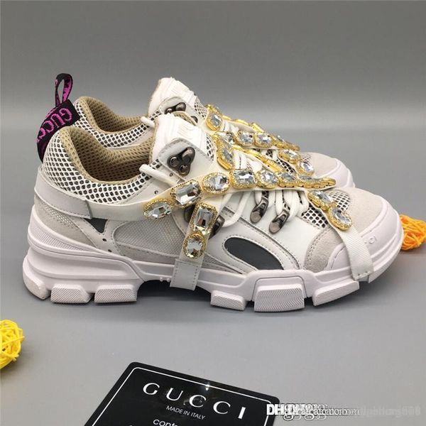 

designer sneakers designer shoes women's flashtrek sneaker with removable crystals luxury shoes luxury sneakers women shoes i, Black