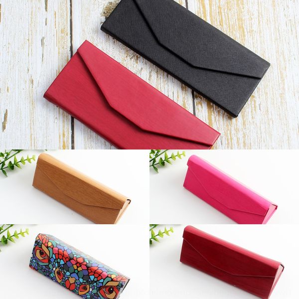 

handmade triangular case case myopia folding sun glasses box myopia glasses box