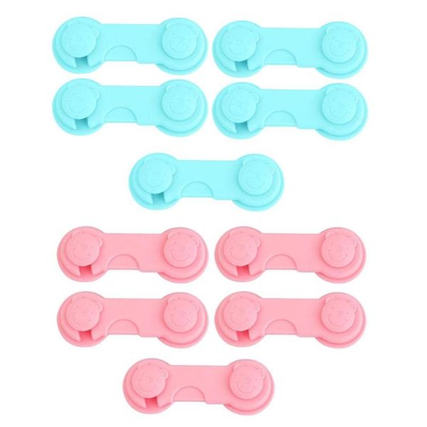 

5pcs/lot plastic baby safety locks door cabinet refrigerator locks for children security protection multifunction latches blocke