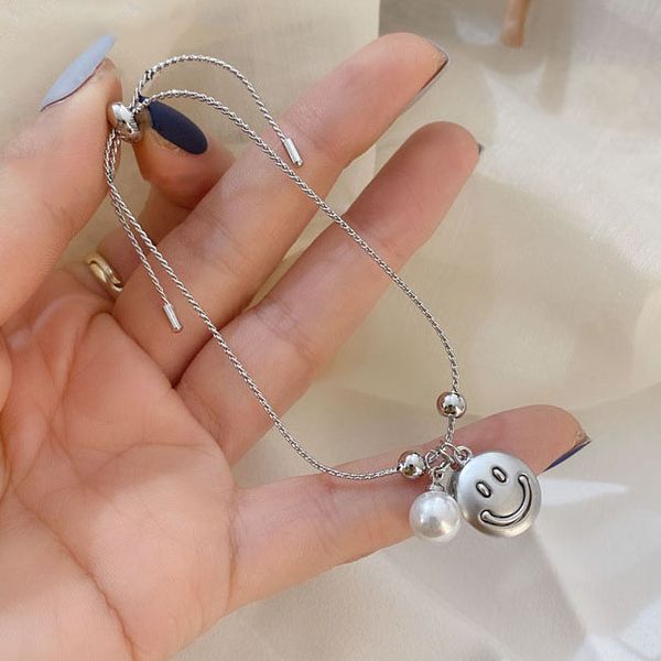 

серебро любовь браслеты для женщин корейский элегантный симпатичные ювелирные изделия способа шарма длинные цепи регулируемый браслет девушк, Black