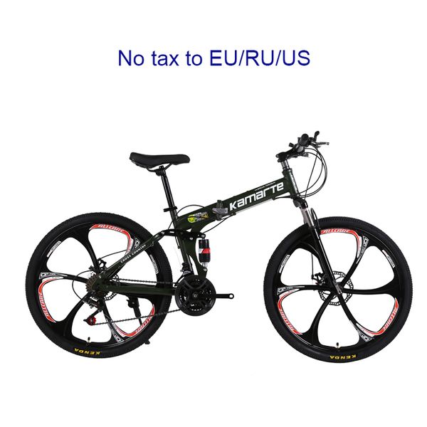 

26inch folding mountain bike 21 speed double disc brakes bicycle 6 knife wheel and 3 knife wheel mountain bike