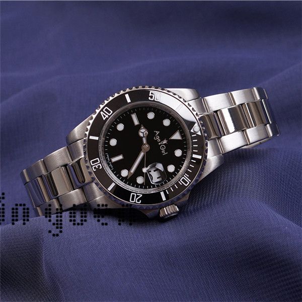 

Роскошные новые мужские автоматические механические часы золото серебро черный