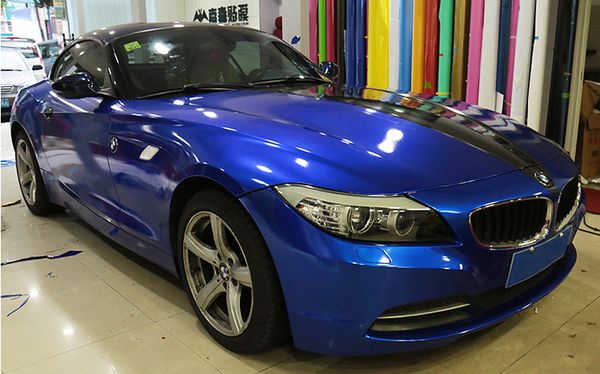

midnight candy gloss metallic blue vinyl wrap car wrap foils with air bubble glossy metal full car wrapping covering