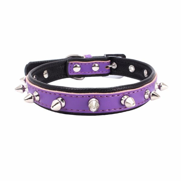 

изысканный регулируемый собака щенок pet ошейники мода заклепки сплошной цвет собаки воротник де перро де ремаш#b