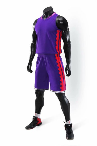 

new style basketball uniform sets sports jersey for men 48, Black;red